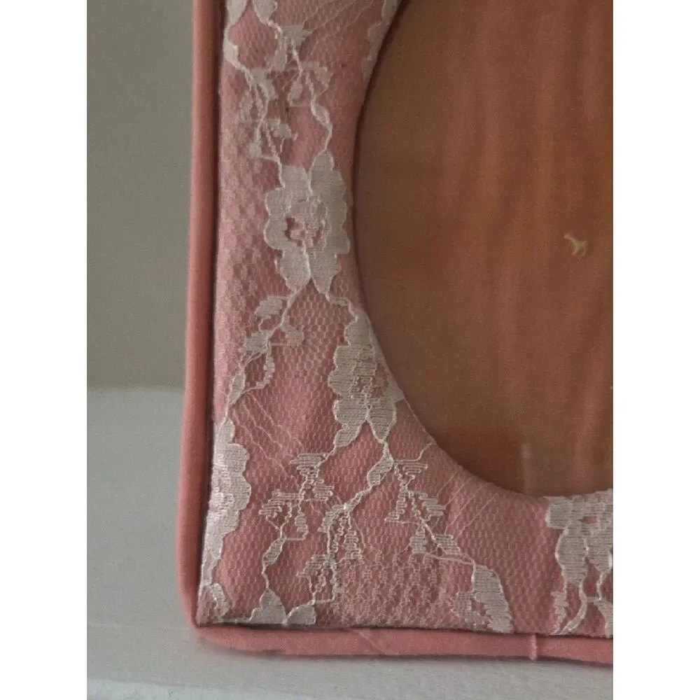 Pink Lace Floral Picture Frame
